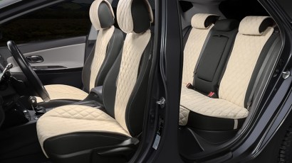 Автонакидки из алькантары Turbo Plus комплект на весь салон фото