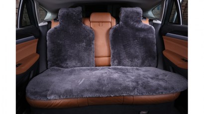 Комплект накидок из овчины на заднее сиденье автомобиля короткий ворс Австралия фото
