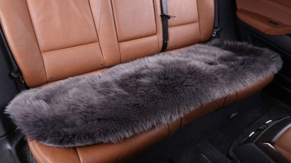 Квадраты из меха накидка на заднее сиденье искусственный длинный ворс фото
